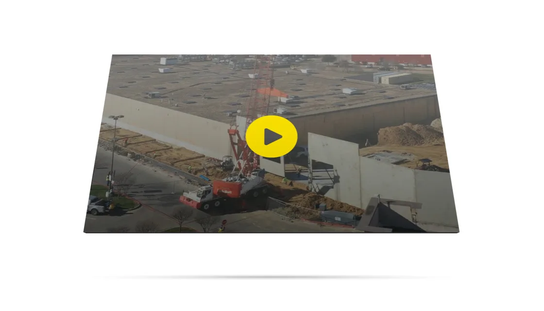 Watch video on tilt-up wall bracing with helical anchors