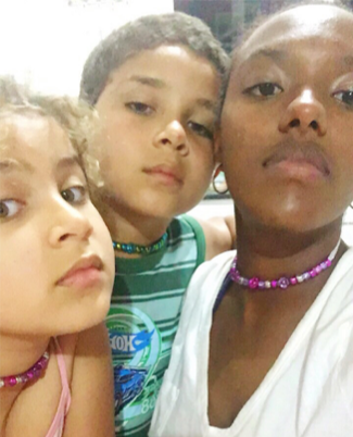 Amari and host siblings in brazil