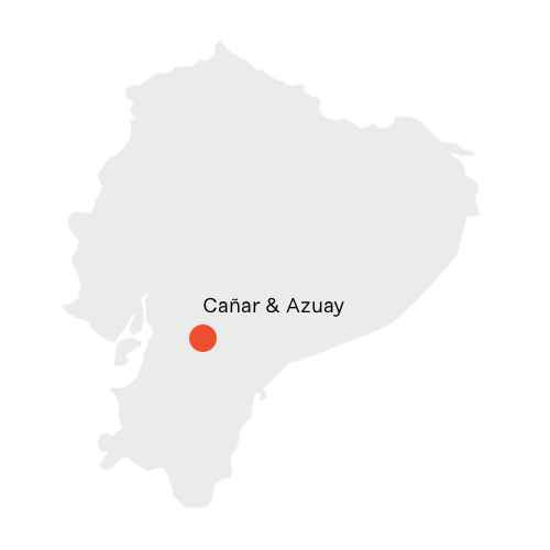 Canar & Azuay, Ecuador map