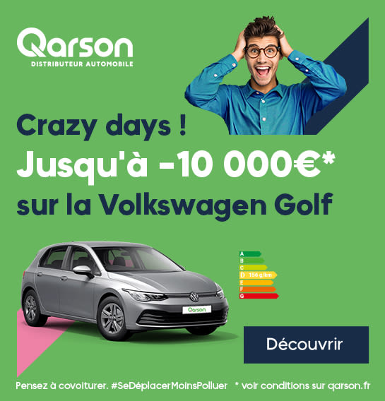 Crazy days jusqu'à - 10 000 € sur la VW Golf