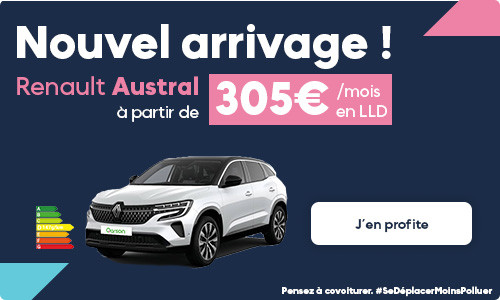 Nouvel arrivage ! Renault Austral Full Hybrid E-TECH dès à partir de 305€/mois en LLD
