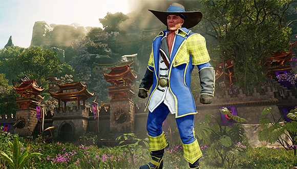 The Azure Plains Apparel Skin is a blue dream of tomorrow framed in gingham.