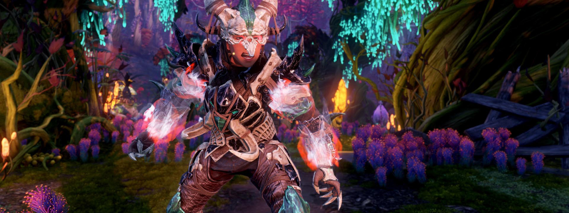 An Adventurers uses the Primal Fury Heartrune to transform in Elysian Wilds.