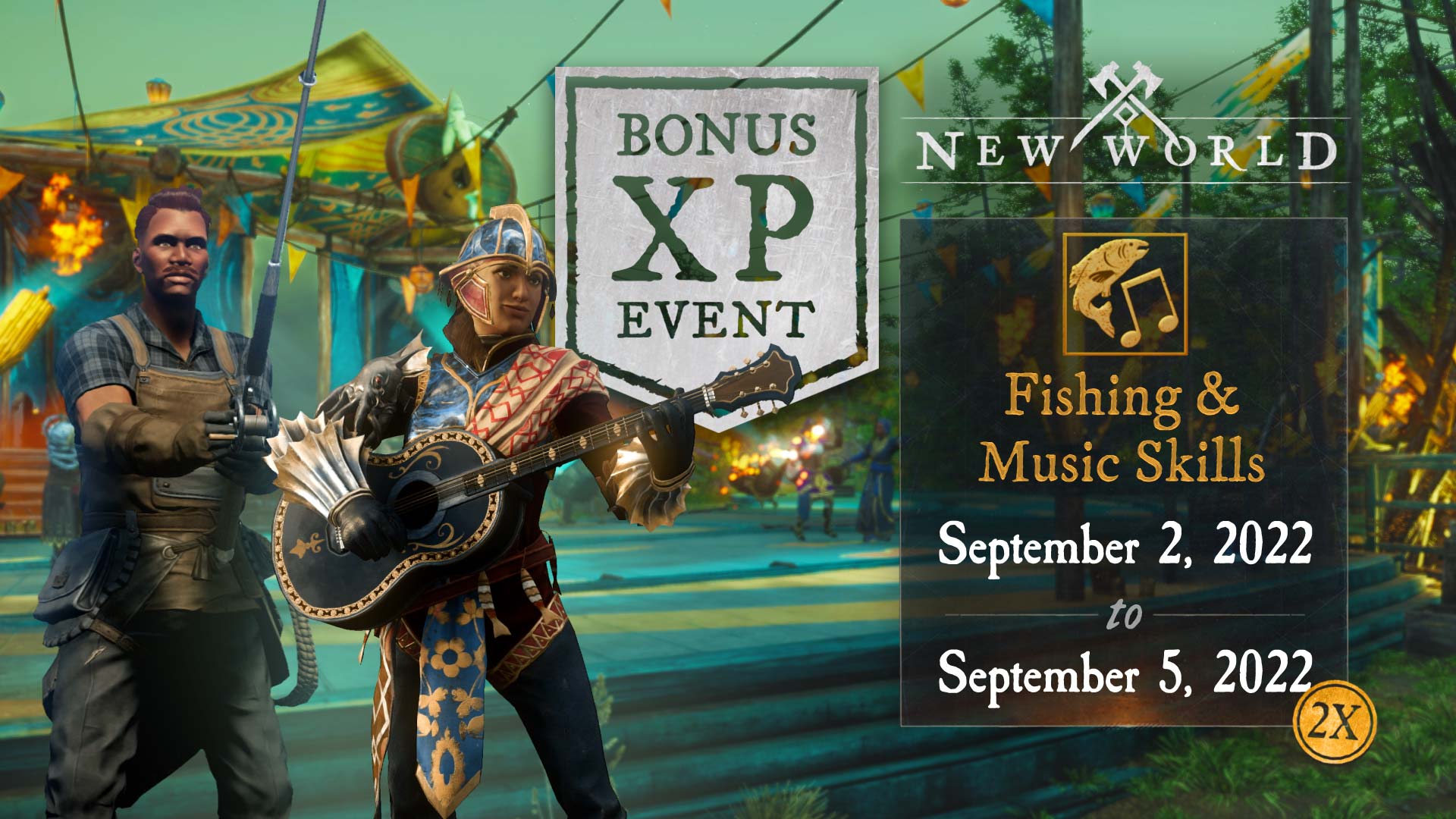 Fishing and Music Double XP Weekends - News