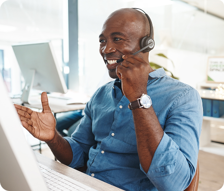 Support man on support call