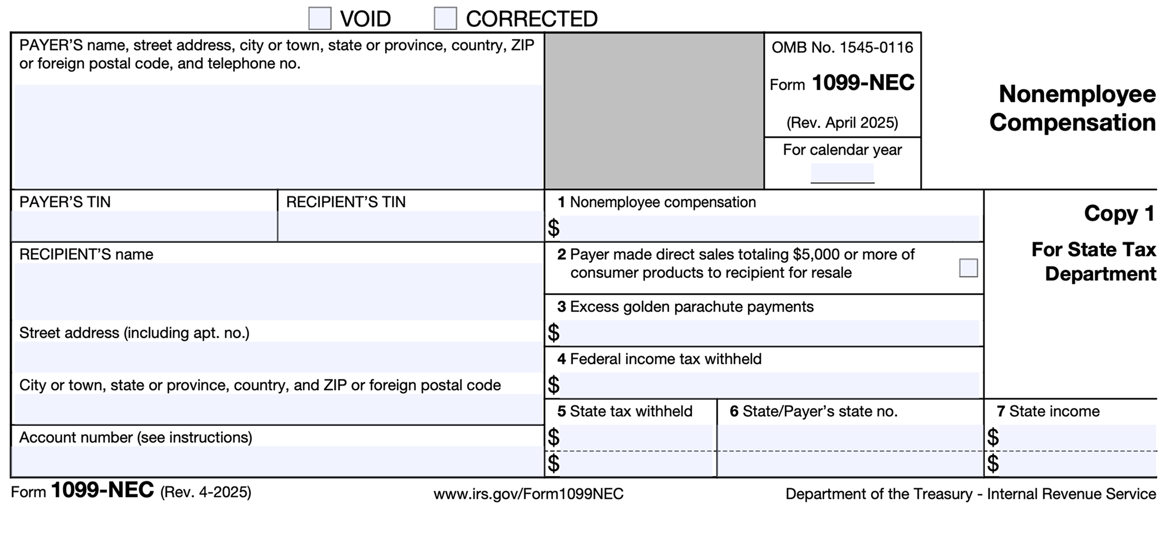 tax form 1099 form image