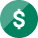 dollar sign in a green circle icon
