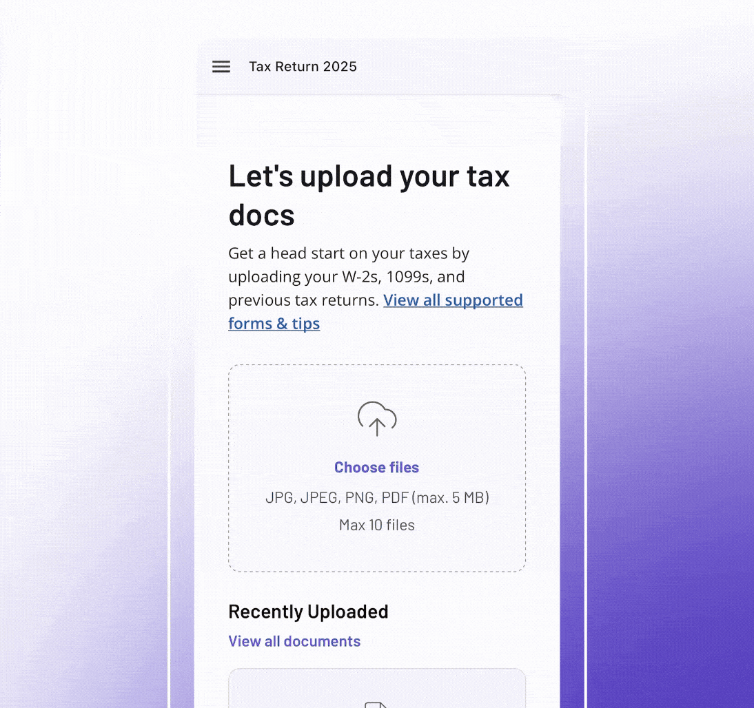 Images showing document uploads