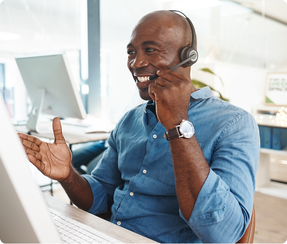 Support man on support call