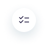 a checklist in a white circle with shadow