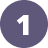 dark circle with white number 1 inside