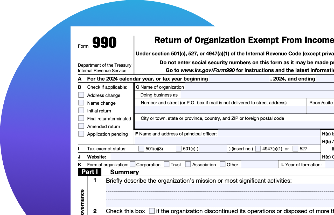 IRS 990 tax form