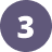dark circle with white number 3 inside