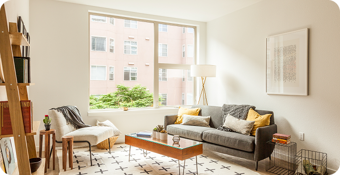 A room in an apartment