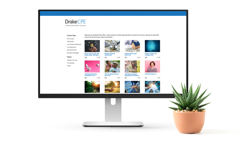 A Computer screen displaying Drake+CPE software with images