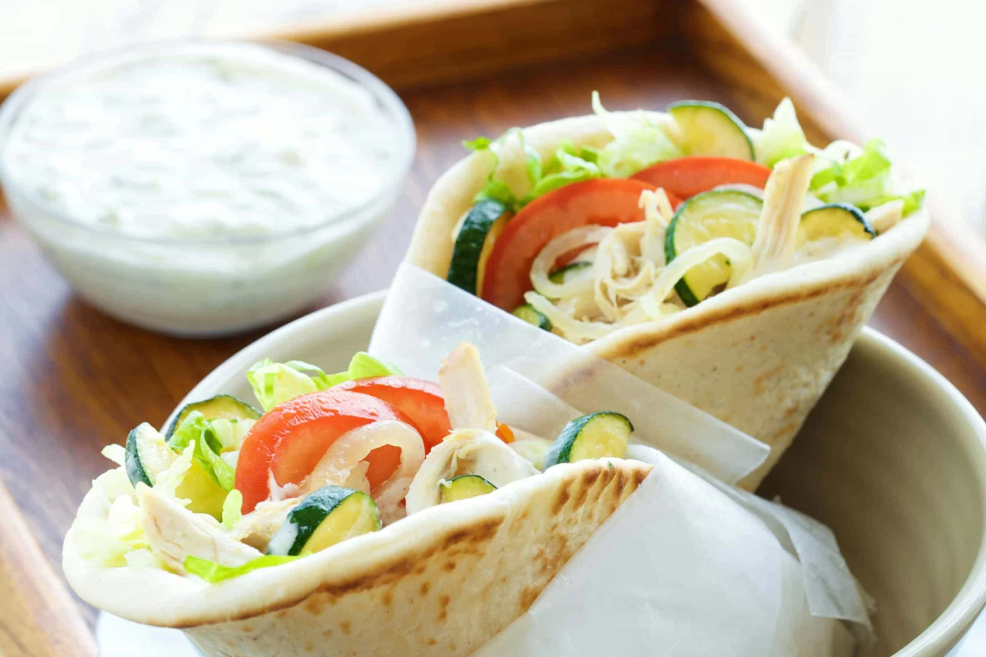 Greek Chicken Gyros