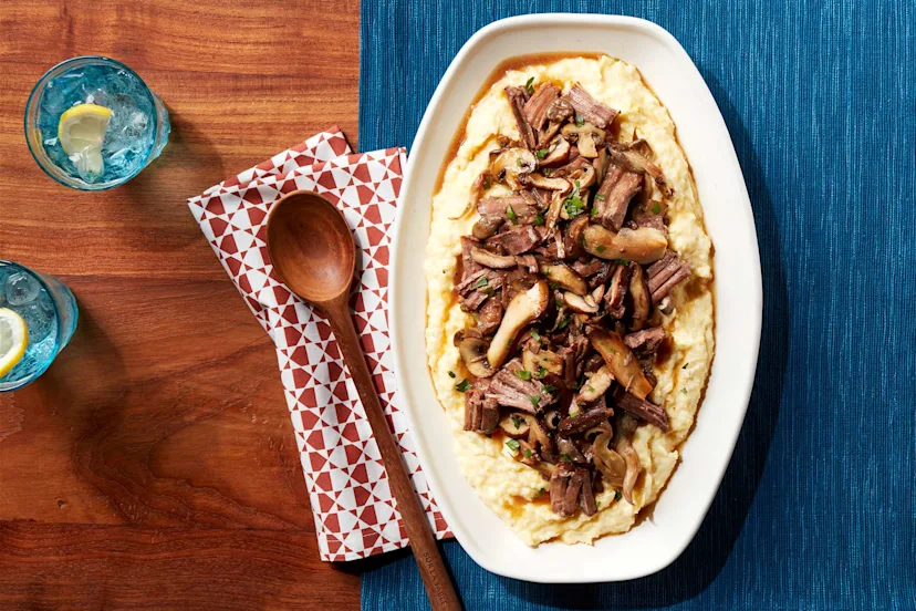 How to Make Polenta with Mushroom and Beef