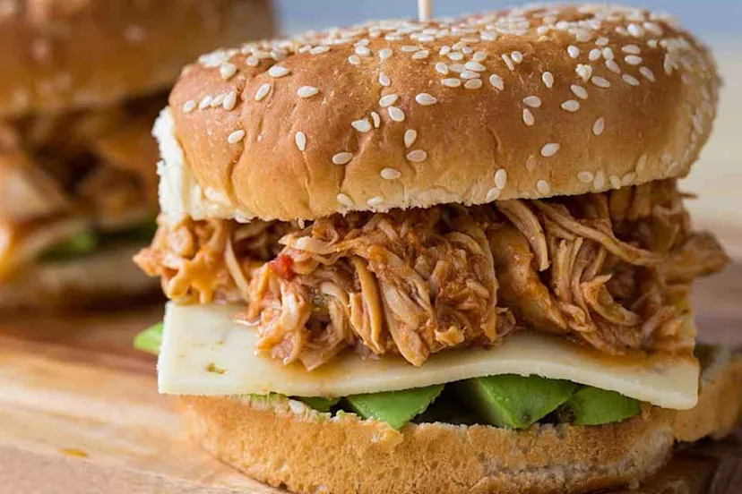 Spicy Ranch Pulled Chicken Sandwiches