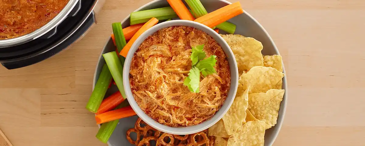 Pressure Cooker Buffalo Chicken Dip