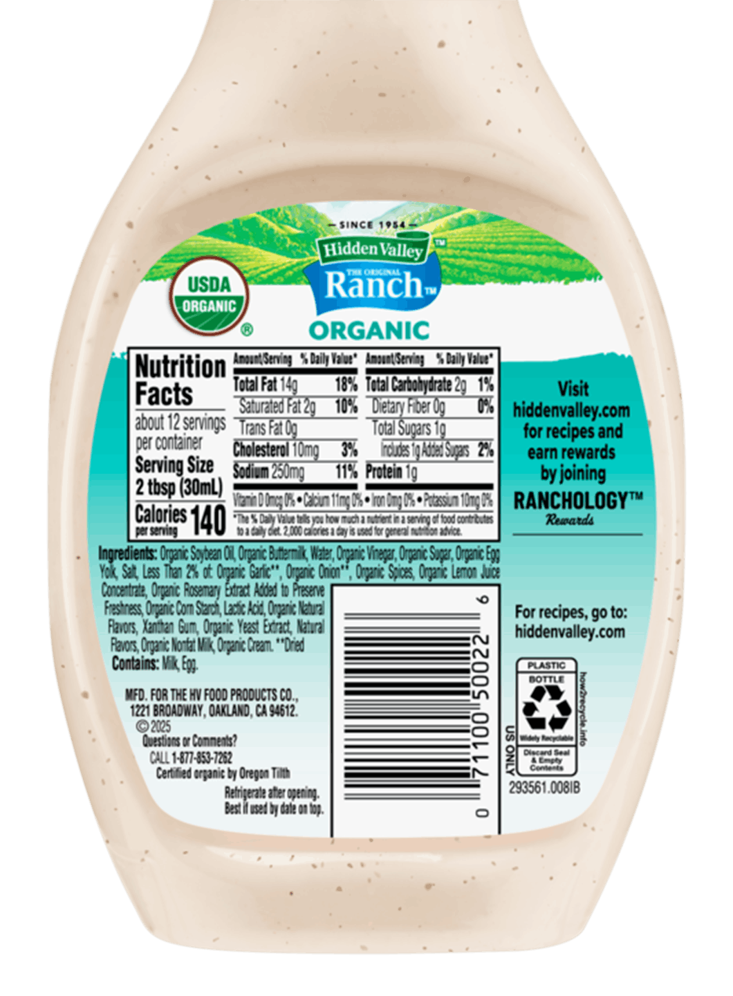 Hidden Valley Original Ranch Fat Free Condiment & Dressing