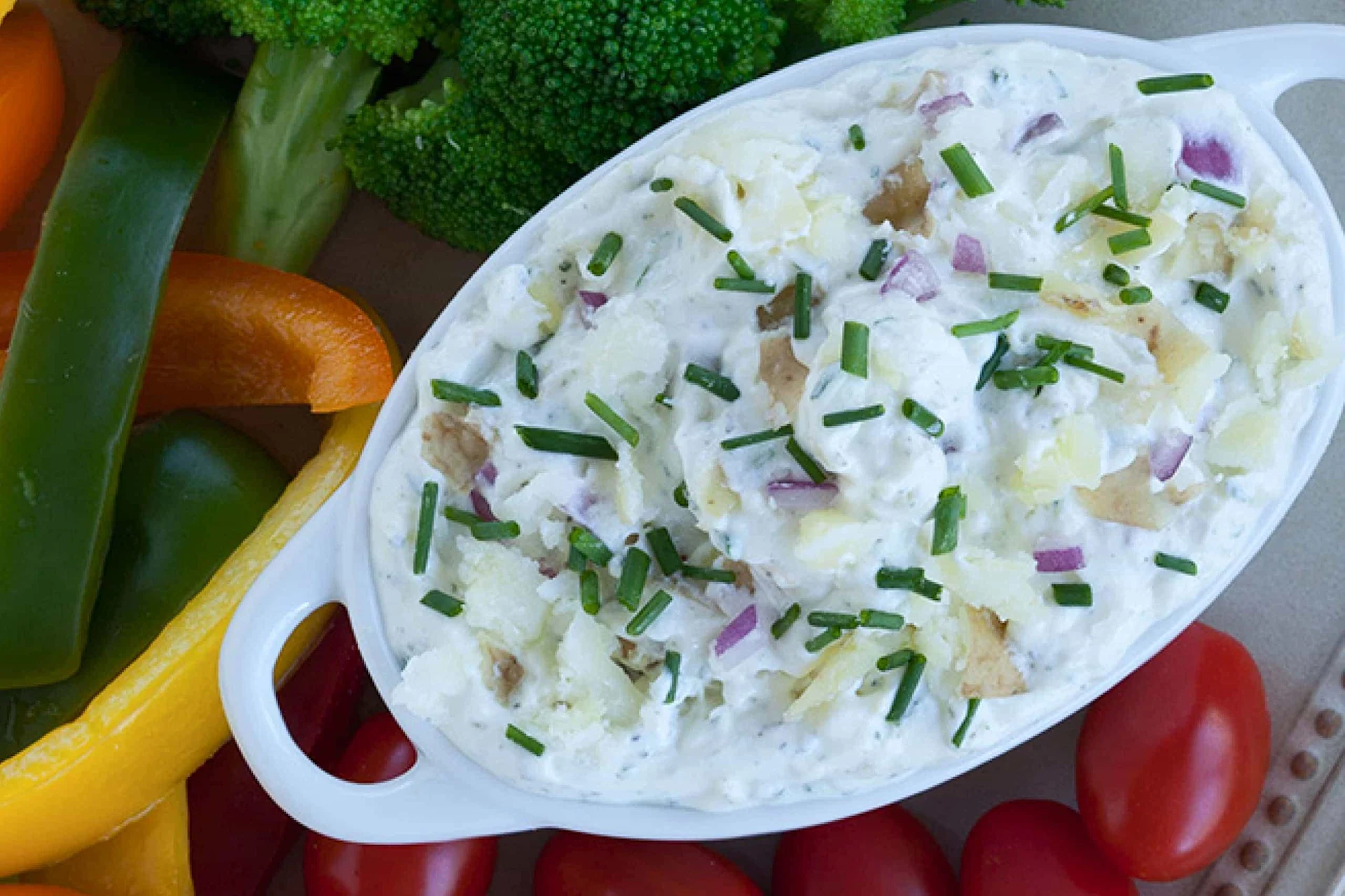 Creamy Smashed Potato Dip