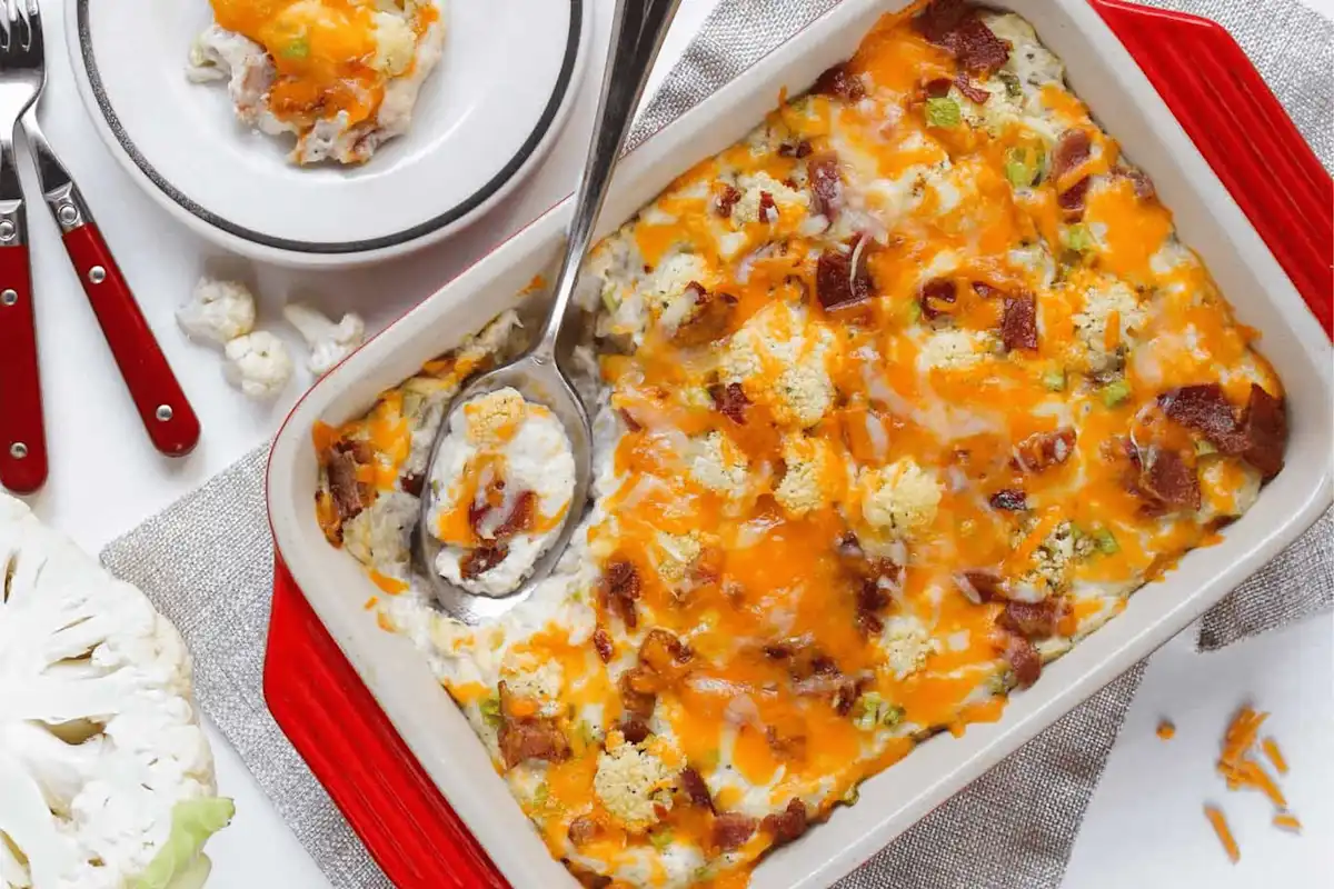 Keto Cauliflower Cheese Casserole