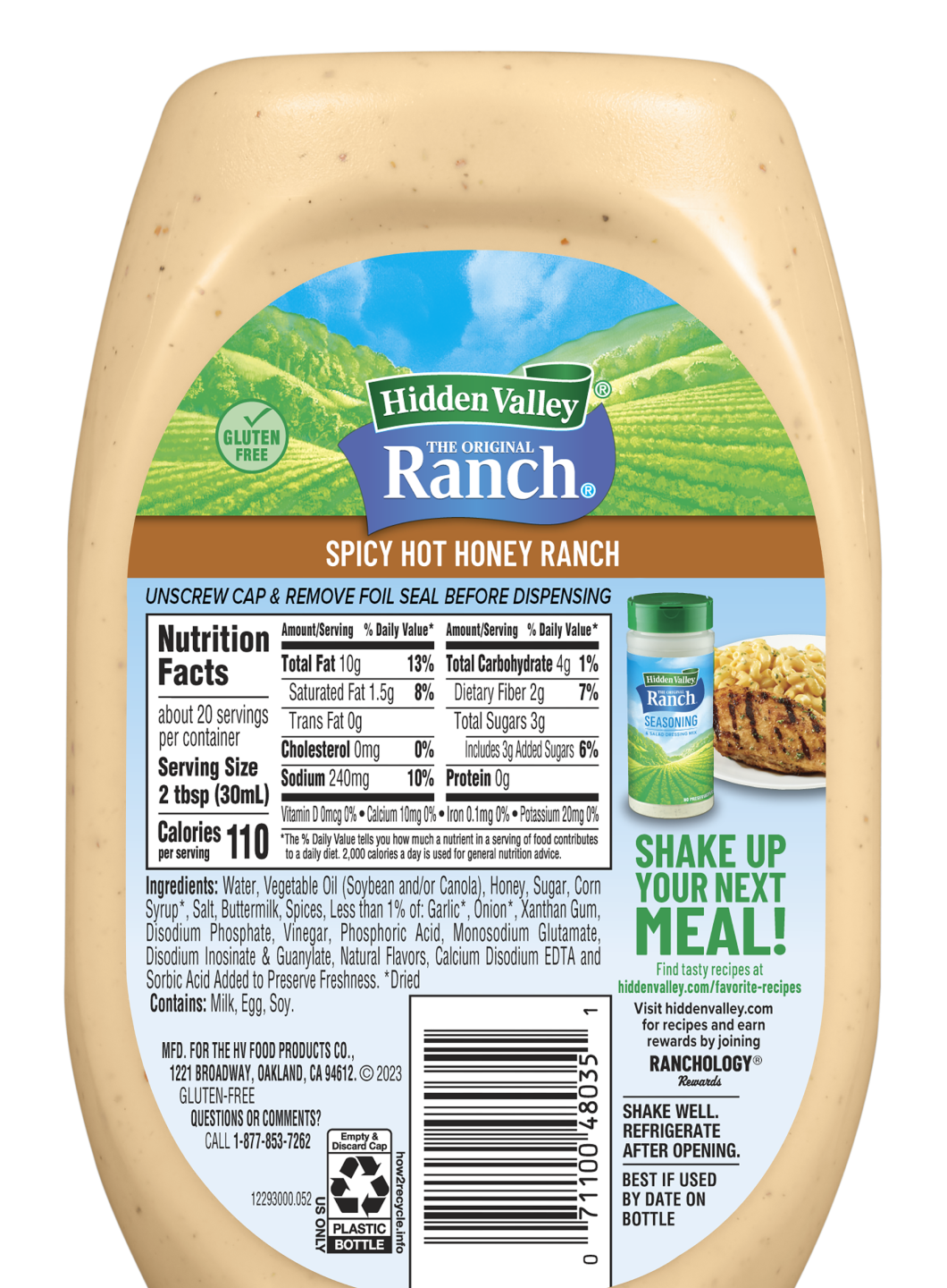hidden valley ranch dressing nutrition Valley™ Spicy Hot Honey Condiment & Color:MRM creamy sauces that tantalize Model Jihan Halter Dark Green Mermaid Original ranch seasoning