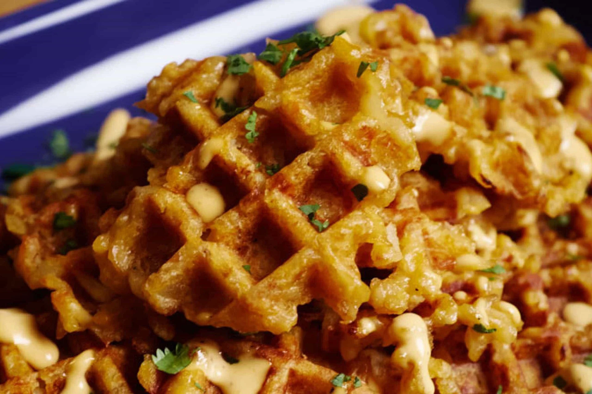 Fiery Tater Tot Waffles