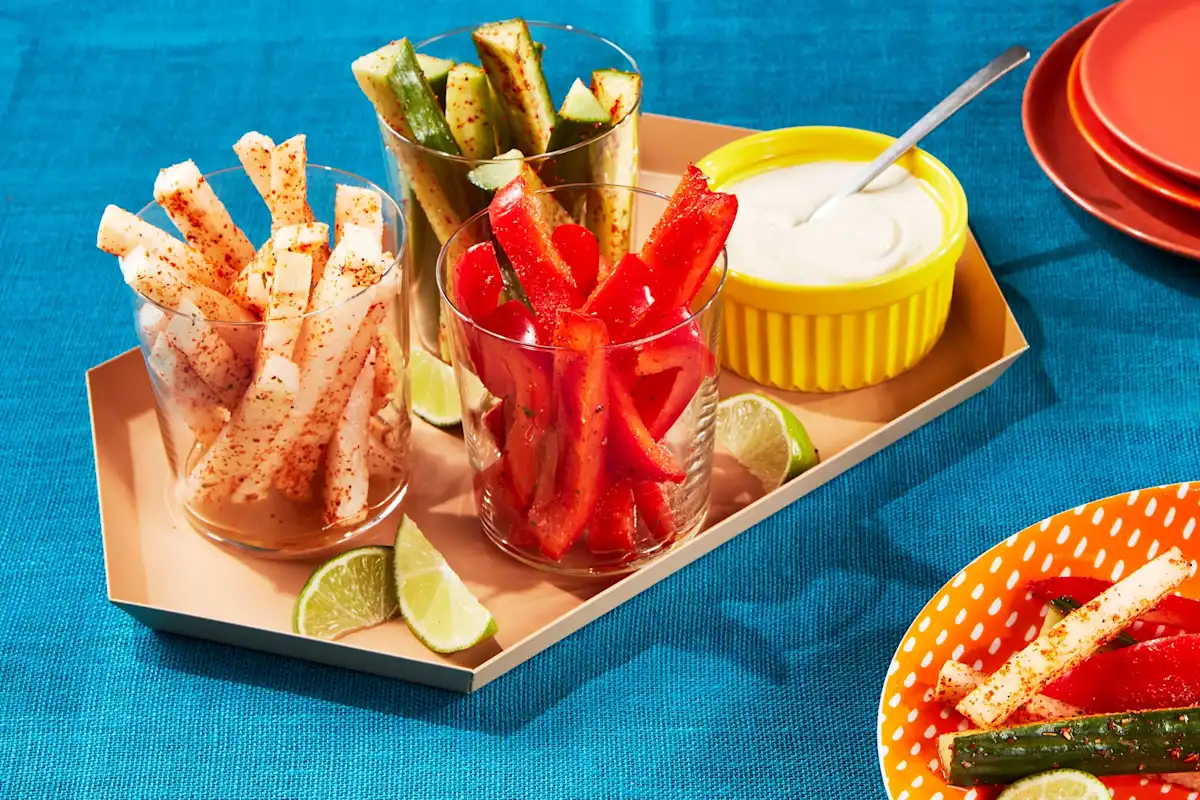 Veggie Appetizer Cups with Tajín® & Ranch Seasonings