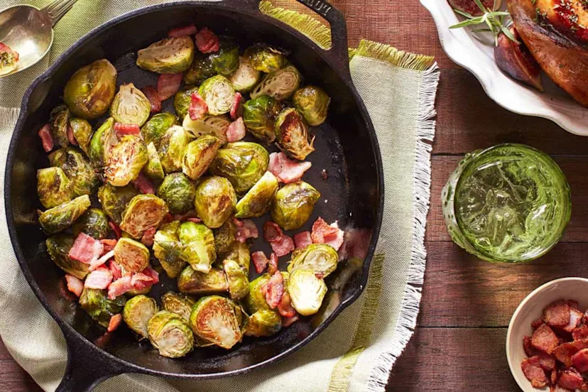 Roasted Brussels Sprouts with Bacon