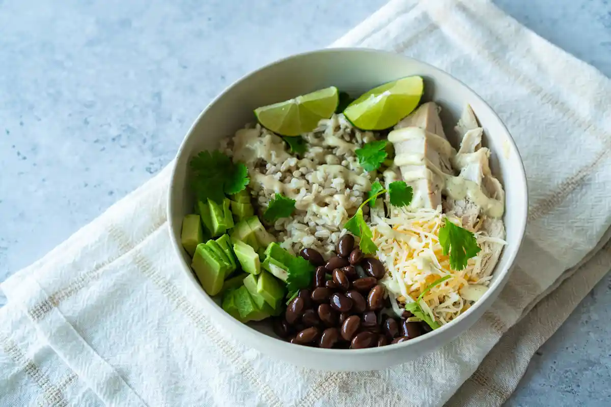 Cilantro Lime Chicken Burrito Bowls image