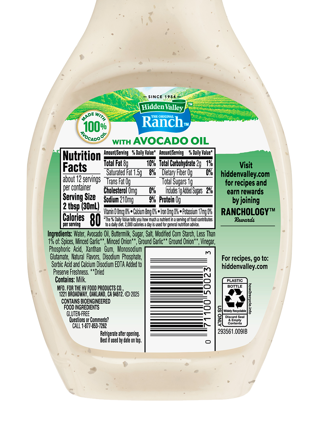 hidden valley ranch dressing nutrition Hidden Valley Original Ranch Dressing Mix