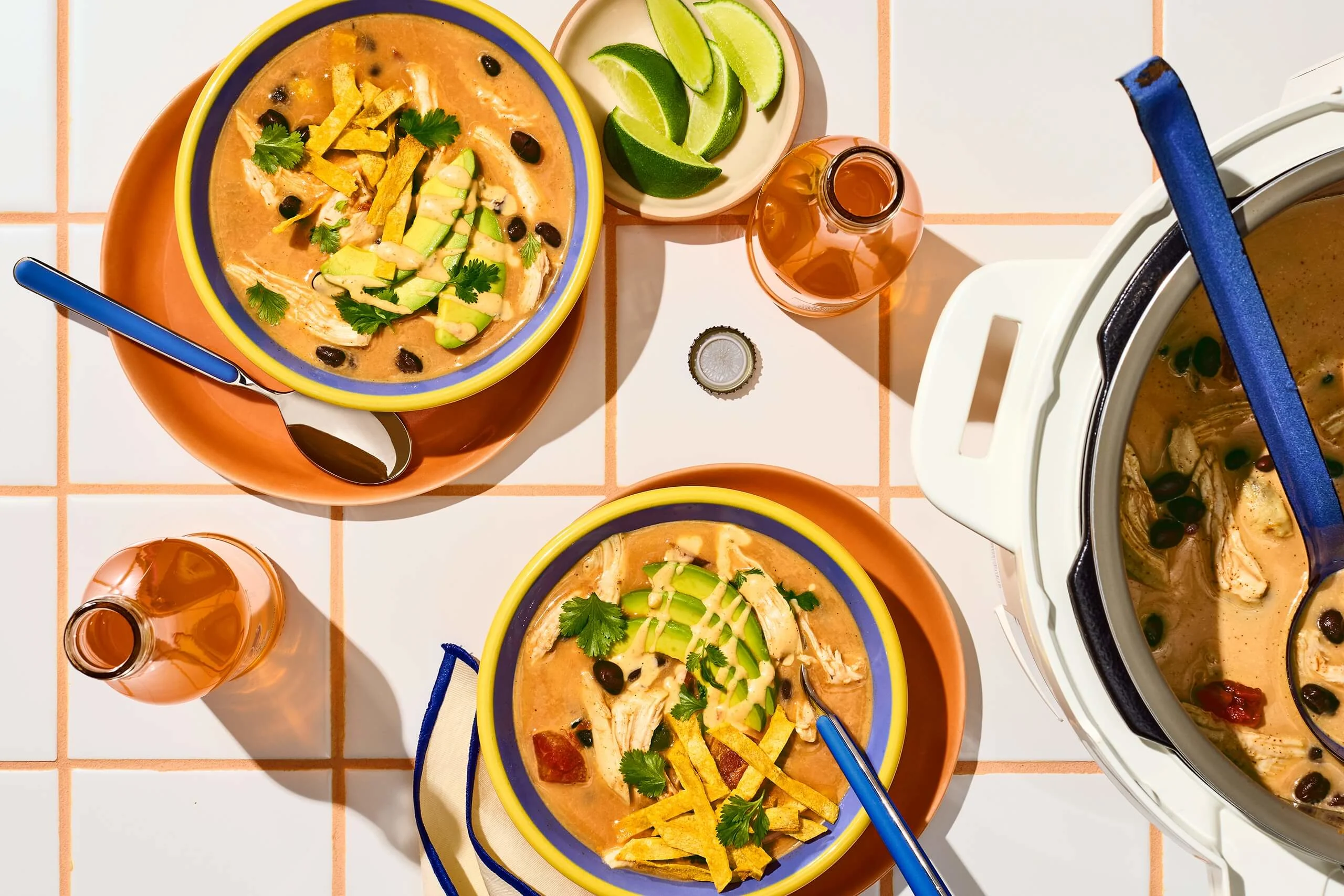 Multicooker Creamy Chipotle Chicken Tortilla Ranch Soup