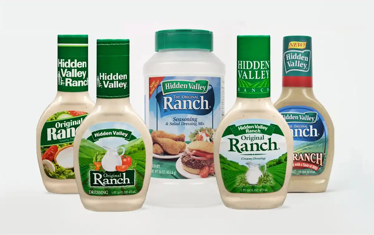 Heritage bottles of Hidden Valley Ranch