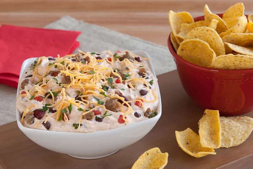 Ranch Beef and Bean Chili Dip image