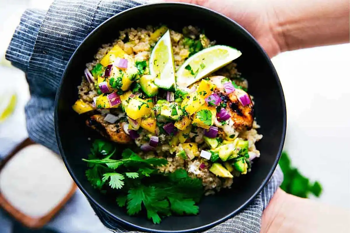 Cilantro-Lime Chicken with Mango Avocado Salsa