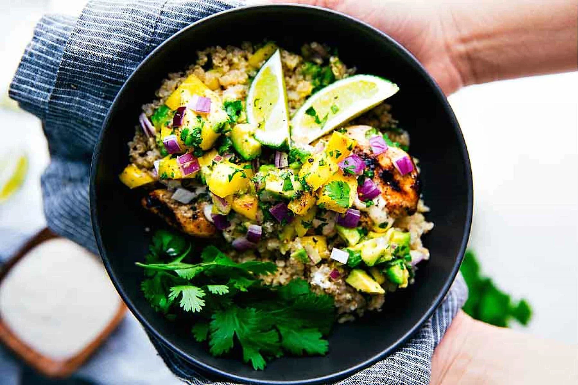 Cilantro-Lime Chicken with Mango Avocado Salsa