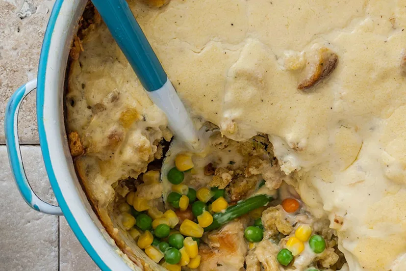 Chicken & Stuffing Slow Cooker Casserole