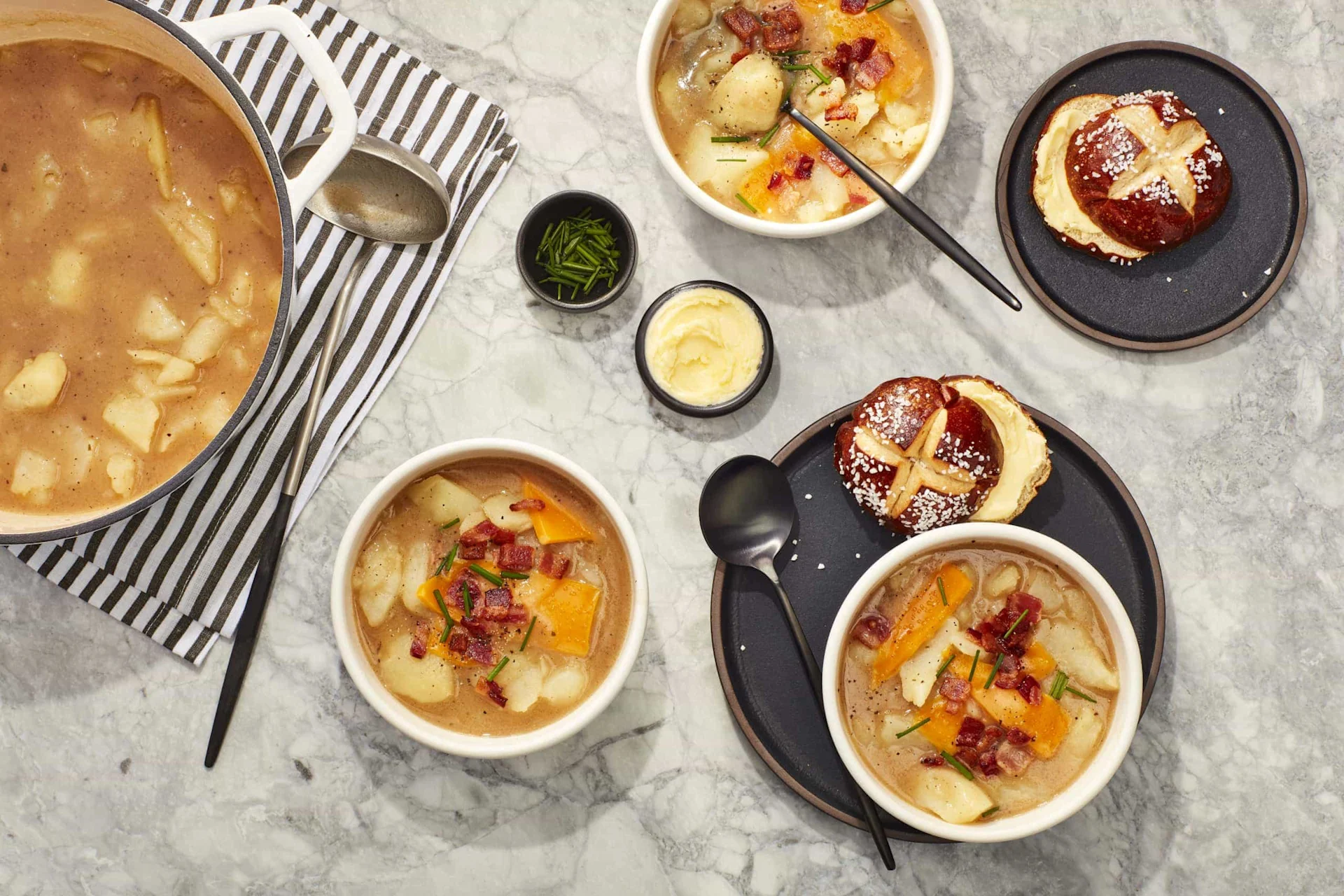 Loaded Baked Potato Soup with Ranch