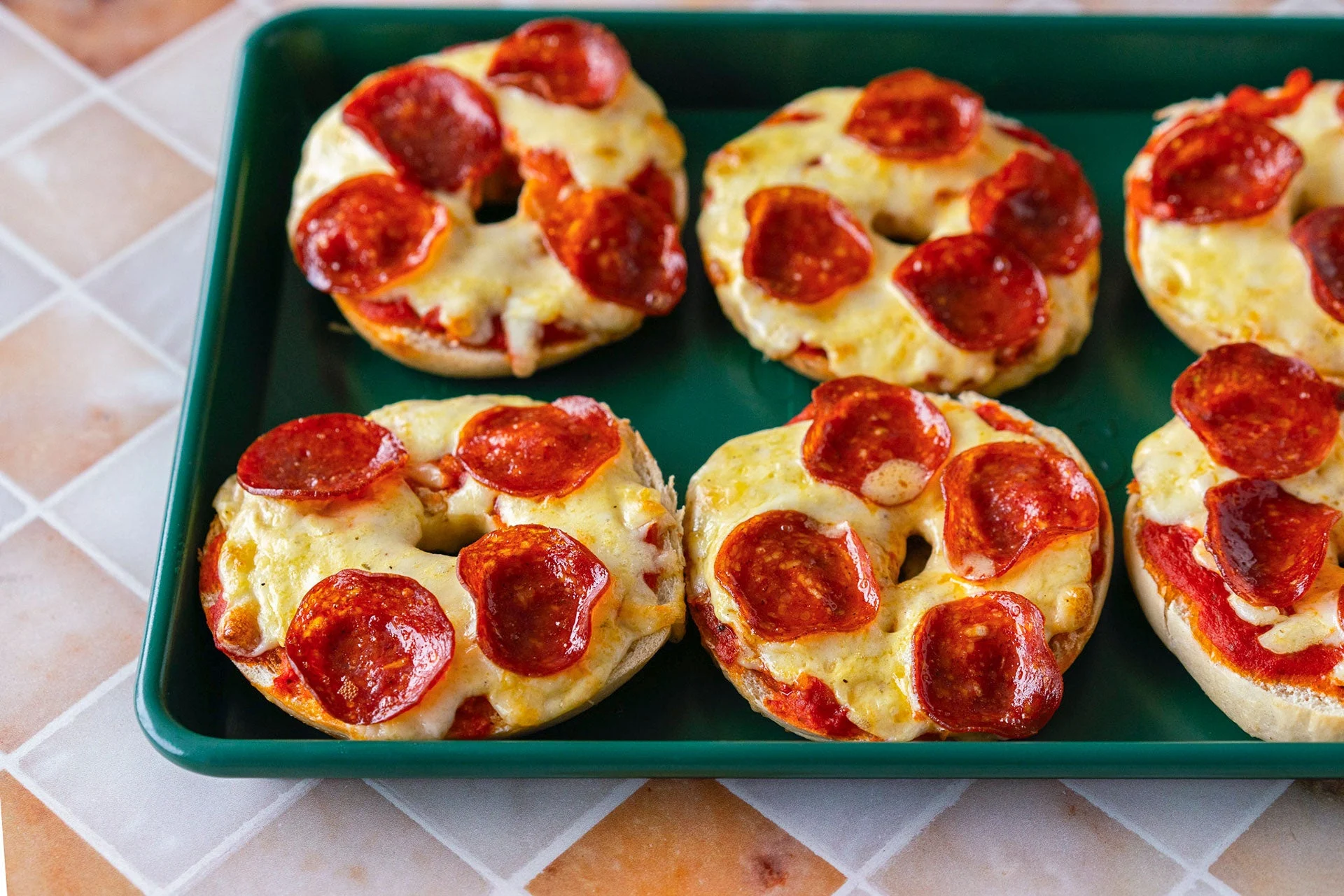 Garlic Ranch Pizza Bagels