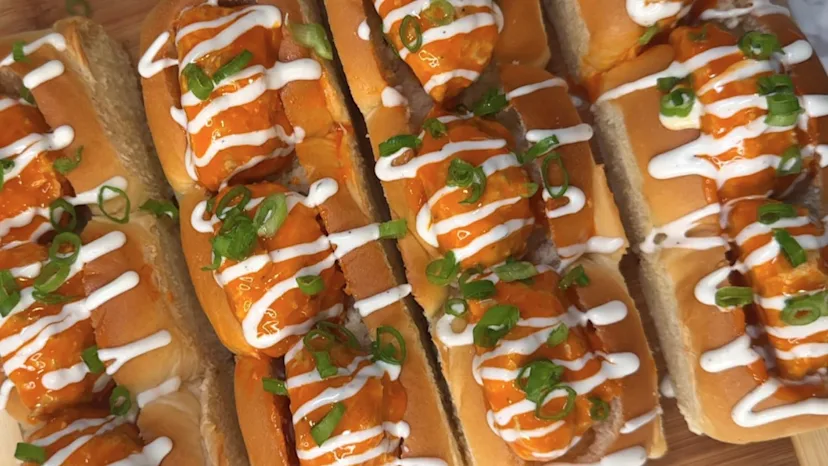 Buffalo Ranch Chicken Meatball Subs