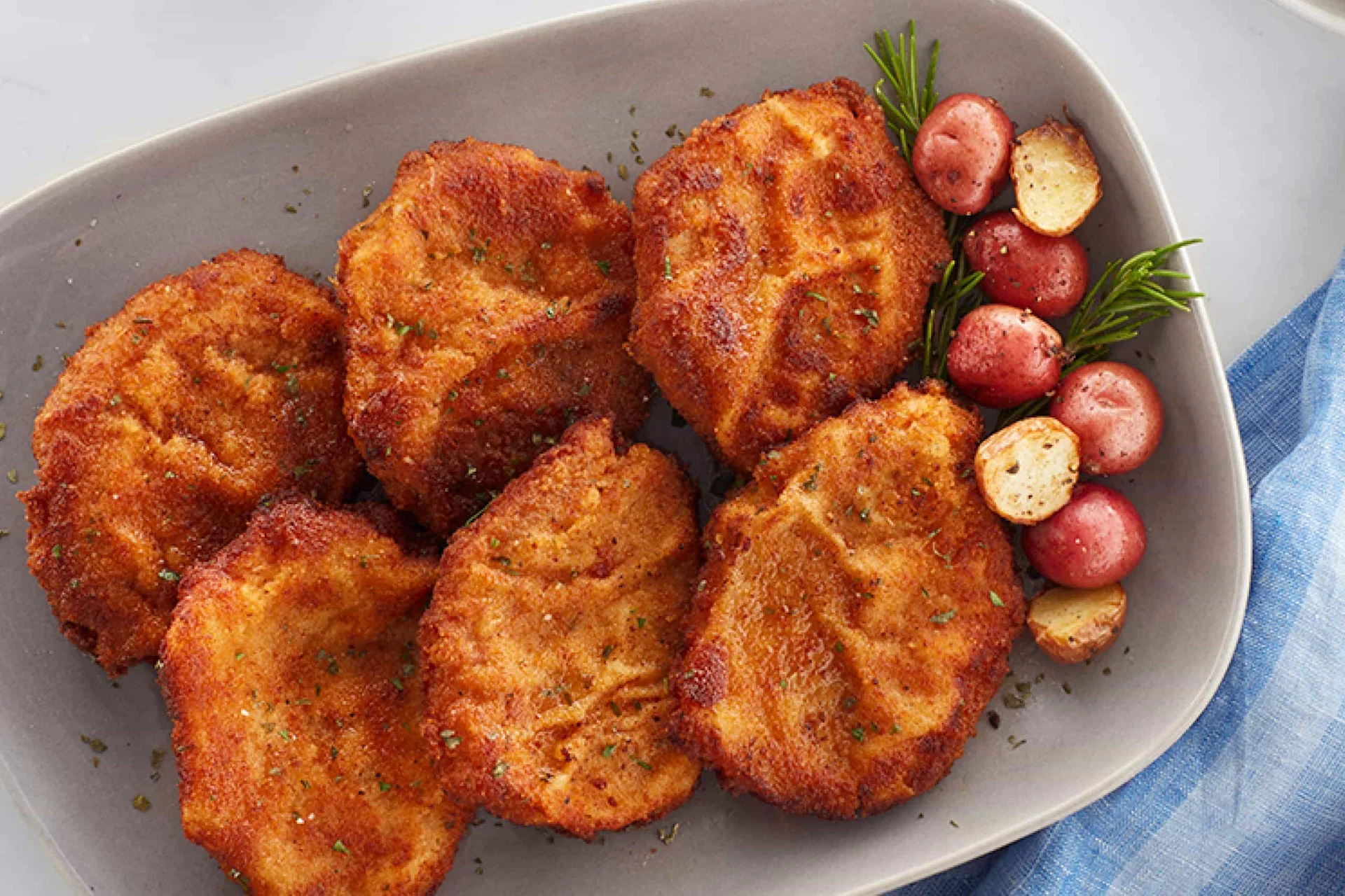 Fried Ranch BBQ Breaded Pork Chops