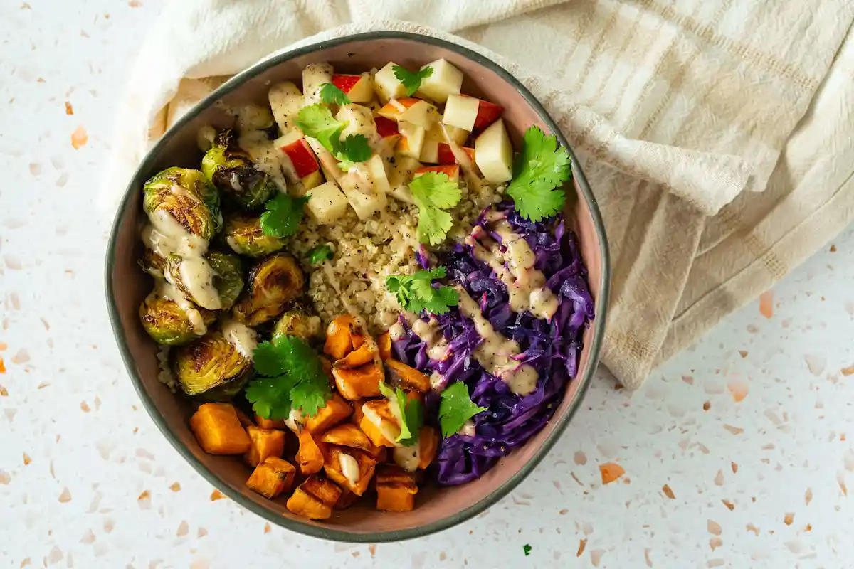 Black Pepper Roasted Winter Vegetable Quinoa Bowls image