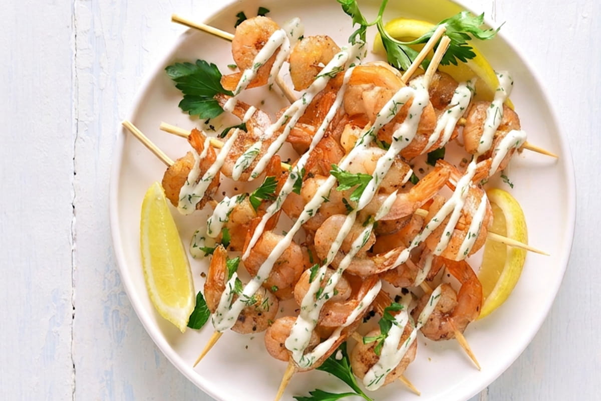 Green Goddess Ranch Jumbo Garlic Grilled Shrimp | Hidden Valley™ Ranch