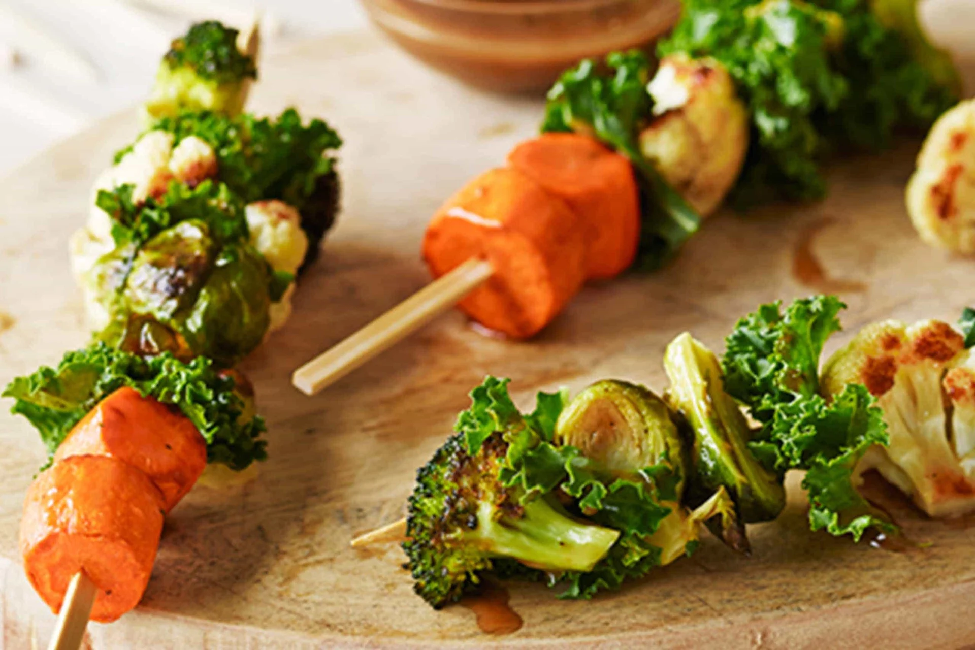 Roasted Vegetable and Kale Salad Sticks