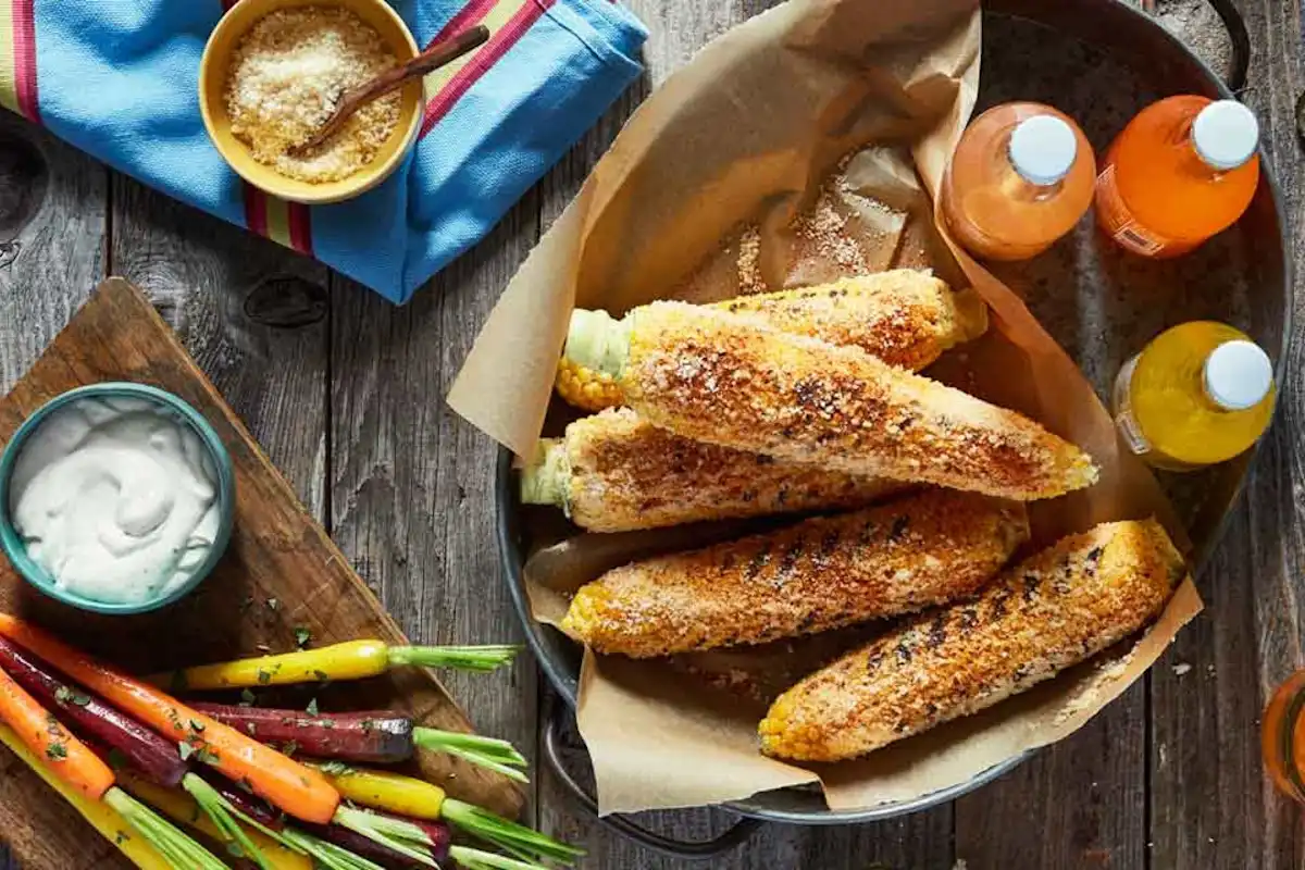 Spicy Parmesan Herb Corn on the Cob