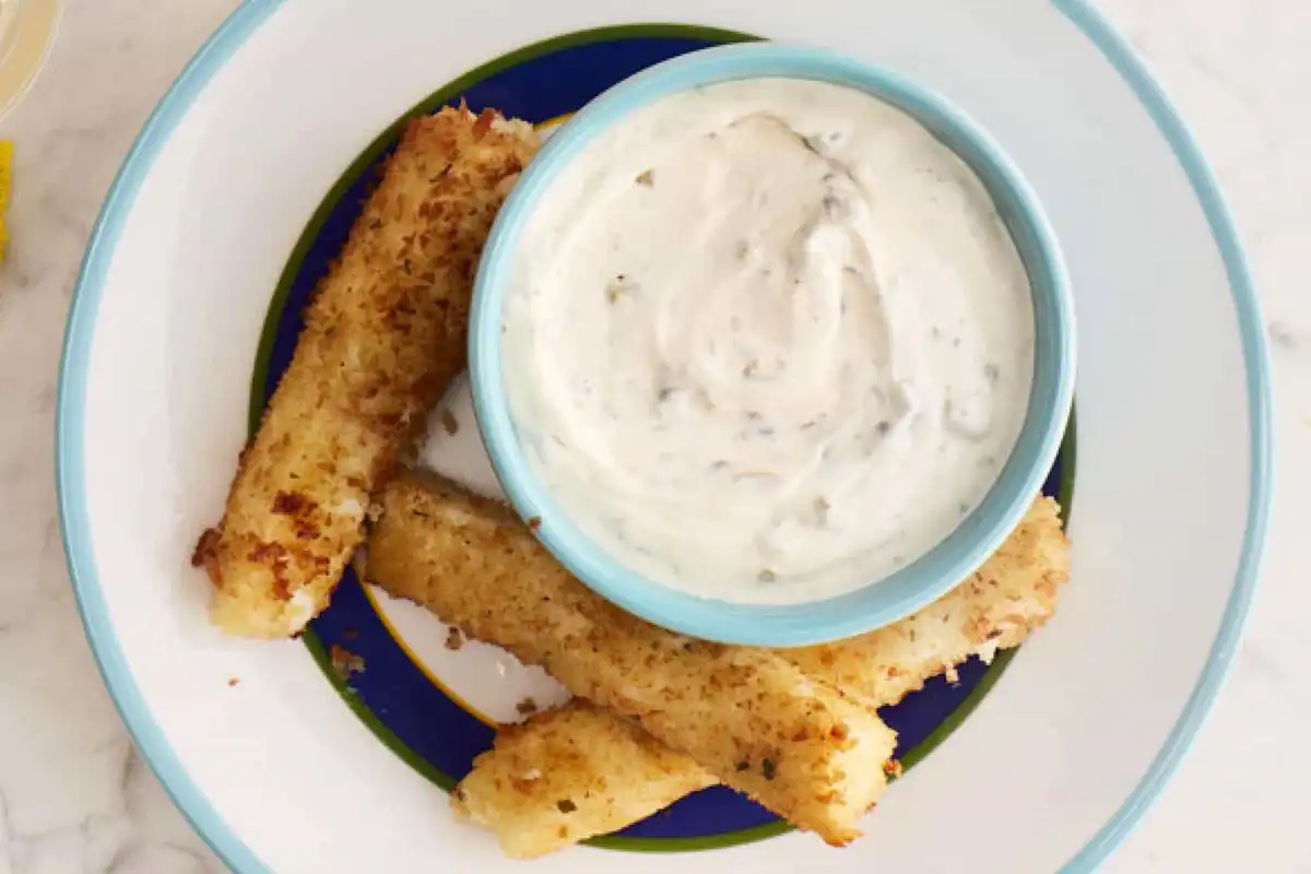 Panko-Crusted Ranch Fish Sticks with Tartar Sauce