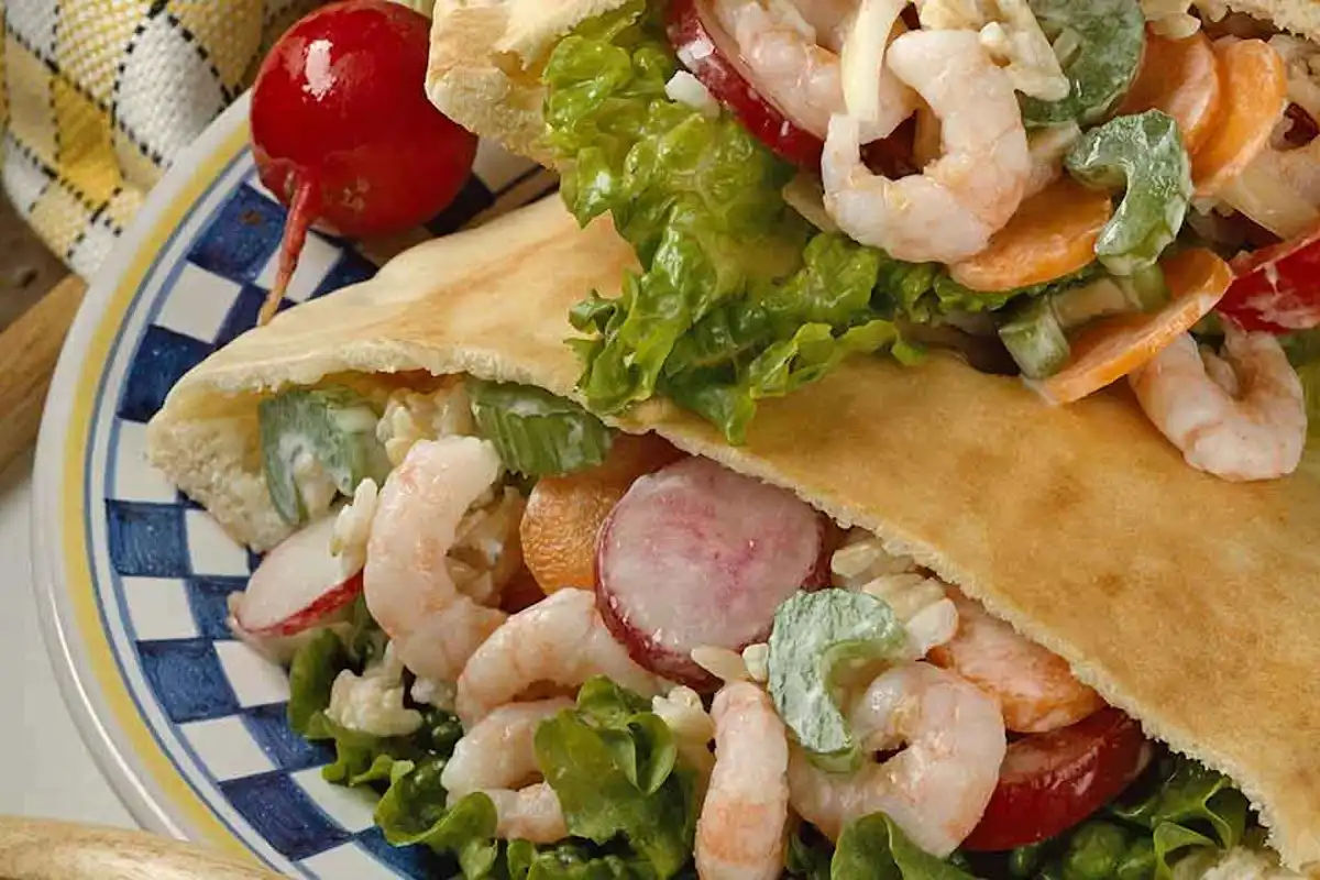 Shrimp Pocket Bread Sandwiches