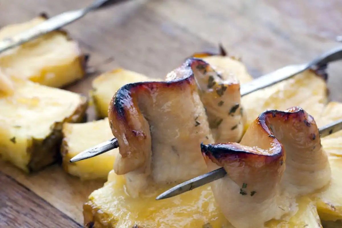 Ranch Hawaiian Chicken and Pineapple Skewers
