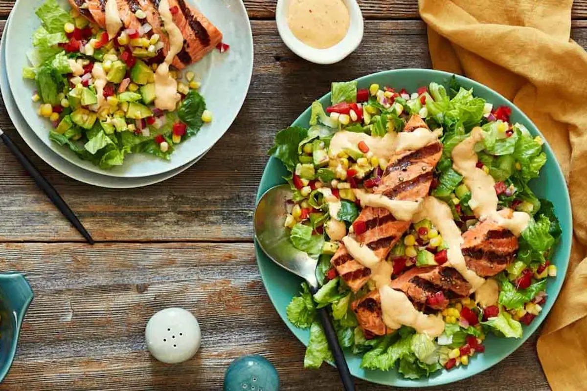 Grilled Salmon with Chili Lime Corn Salsa